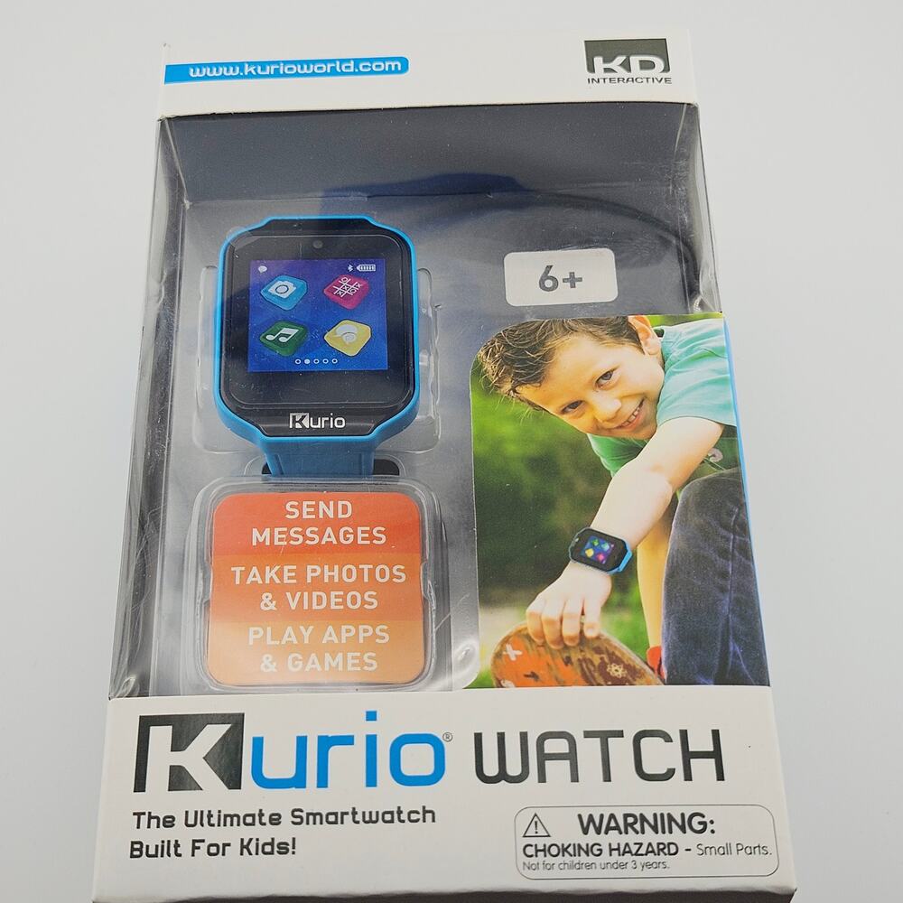 Kurio Kids Digital Smart Watch Blue Camera Video Messaging Emergency New In Box